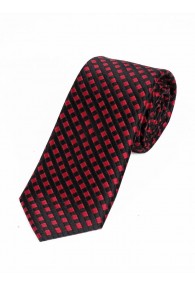 Breite Krawatte modische Gitter-Struktur nachtschwarz rot
