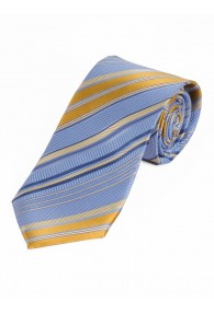 Markante breite  Krawatte gestreift taubenblau gelb royal