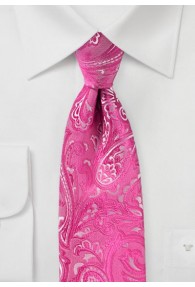 Krawatte Jungens Paisley-Motiv pinkfarben