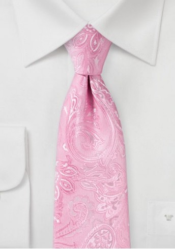 Krawatte Jungens Paisley-Motiv rosé