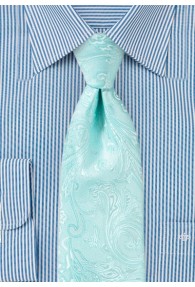 Krawatte Jungens Paisley-Muster türkis