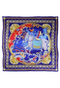 Seidentuch Pferde-Motiv royal