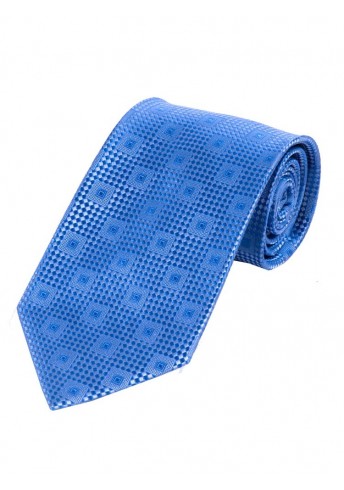 Krawatte in klassischer Breite taubenblau Viereck-Ornamente
