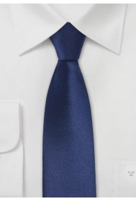 Schmale Krawatte dunkelblau glatt