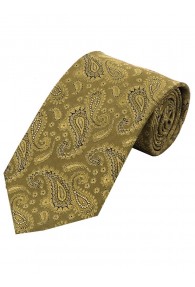 Krawatte breit  Paisleymotiv jagdgrün gelbgrün