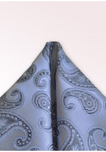 Einstecktuch Paisley-Muster hellblau
