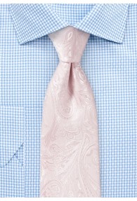 Krawatte Kinder Paisley-Muster blush-rosa