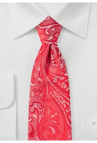 Krawatte Kinder Paisley-Motiv rot