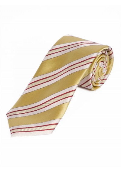 Sevenfold-Krawatte streifengemustert gold weiß rot