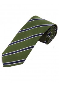 Sevenfold-Krawatte gestreift jagdgrün marineblau weiß