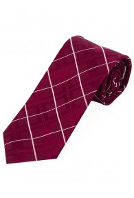Krawatte Sevenfold Karo-Design dunkelrot