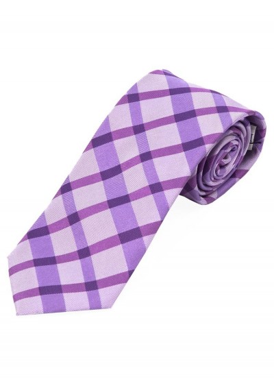 Krawatte Sevenfold Karo-Muster violett