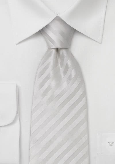 Clip-Krawatte weiß