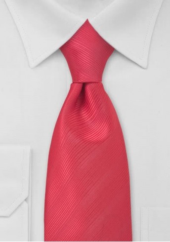 Krawatte hellrot unifarben Streifen