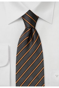 krawatte schwarz grau orange