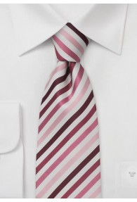 Herren Krawatte gestreift pink