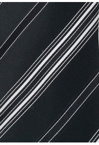 Krawatte Streifen schwarz weiß