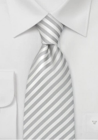 Signals Krawatte silber weiß