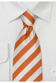 Krawatte orange weiß gestreift