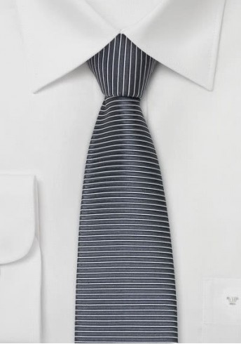 Krawatte anthrazit silber gerade