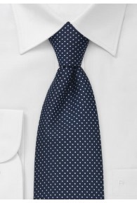 Krawatte dunkelblau weiße Tupfen
