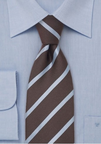 Krawatte Streifen Blau braun