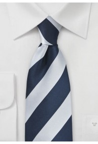 Krawatte gestreift dunkelblau perlgrau