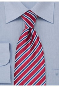 Krawatte Streifen rubinrot