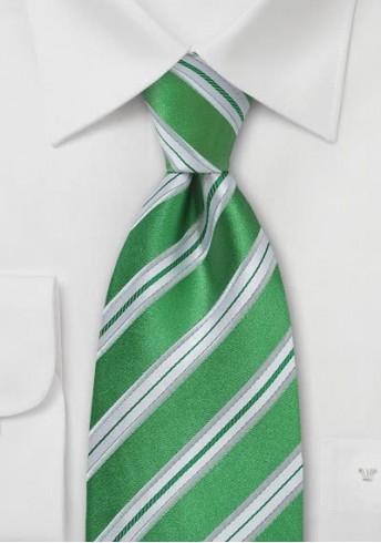 Krawatte Streifenmuster waldgrün