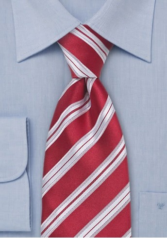 Krawatte Streifendessin Rot