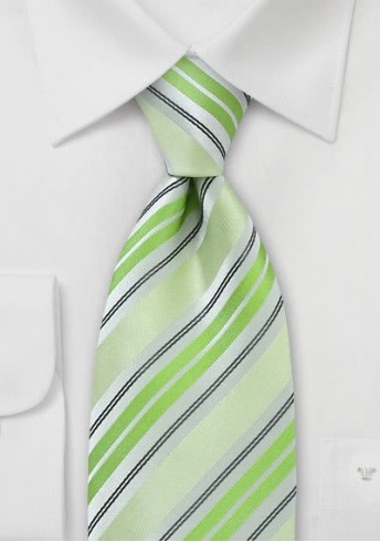 Krawatte Streifen blassgrün