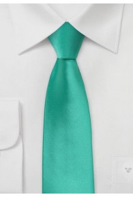 schmale Krawatte unifarben türkisgrün