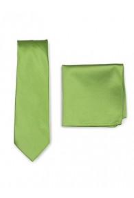 Set Krawatte Kavaliertuch waldgrün Struktur