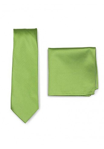 Set Krawatte Kavaliertuch waldgrün Struktur