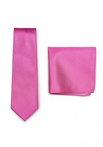 Set Krawatte Kavaliertuch pinkfarben Struktur