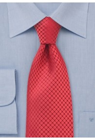 Krawatte einfarbig Struktur Rot