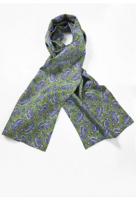 Krawattenschal grün Paisley-Motiv