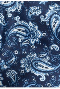 Herrenschal breit marineblau Paisleymotiv