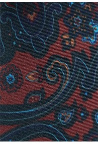 Tuchschal breit weinrot Paisley-Muster