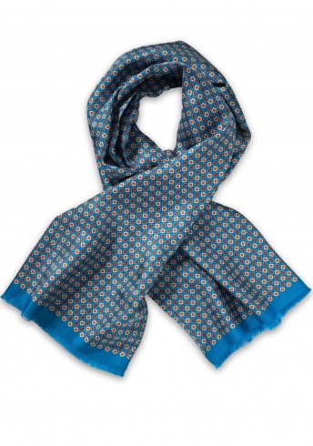Krawattenschal breit Ornament-Look royalblau Krawattenschal breit Ornament-Look royalblau