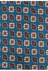 Krawattenschal breit Ornament-Look royalblau