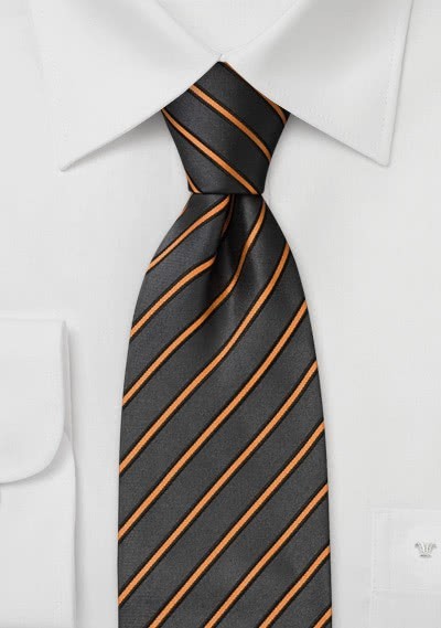 XXL-Krawatte schwarz orange