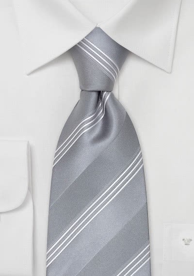 Ravenna XXL-Krawatte in silber
