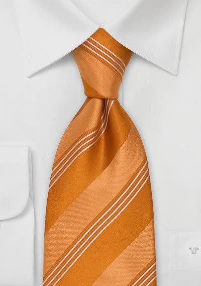 Extra lange Krawatte orange