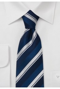 XXL-Krawatte blau silber
