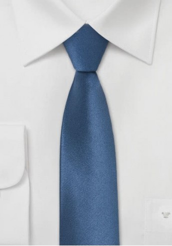 Schmale Krawatte mittelblau Schmale Krawatte mittelblau