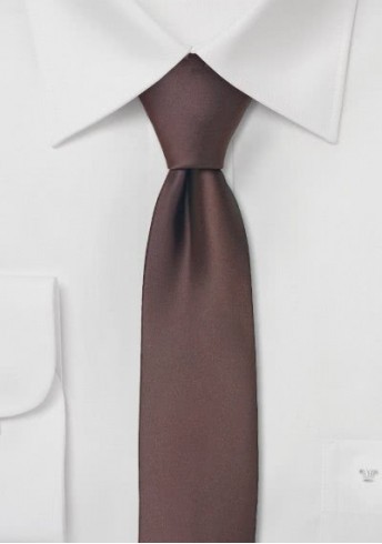 Schmale Krawatte mocca