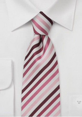XXL-Krawatte Streifen rosa