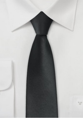 Schmale Krawatte in schwarz