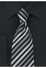 Krawatte gestreift schwarz grau